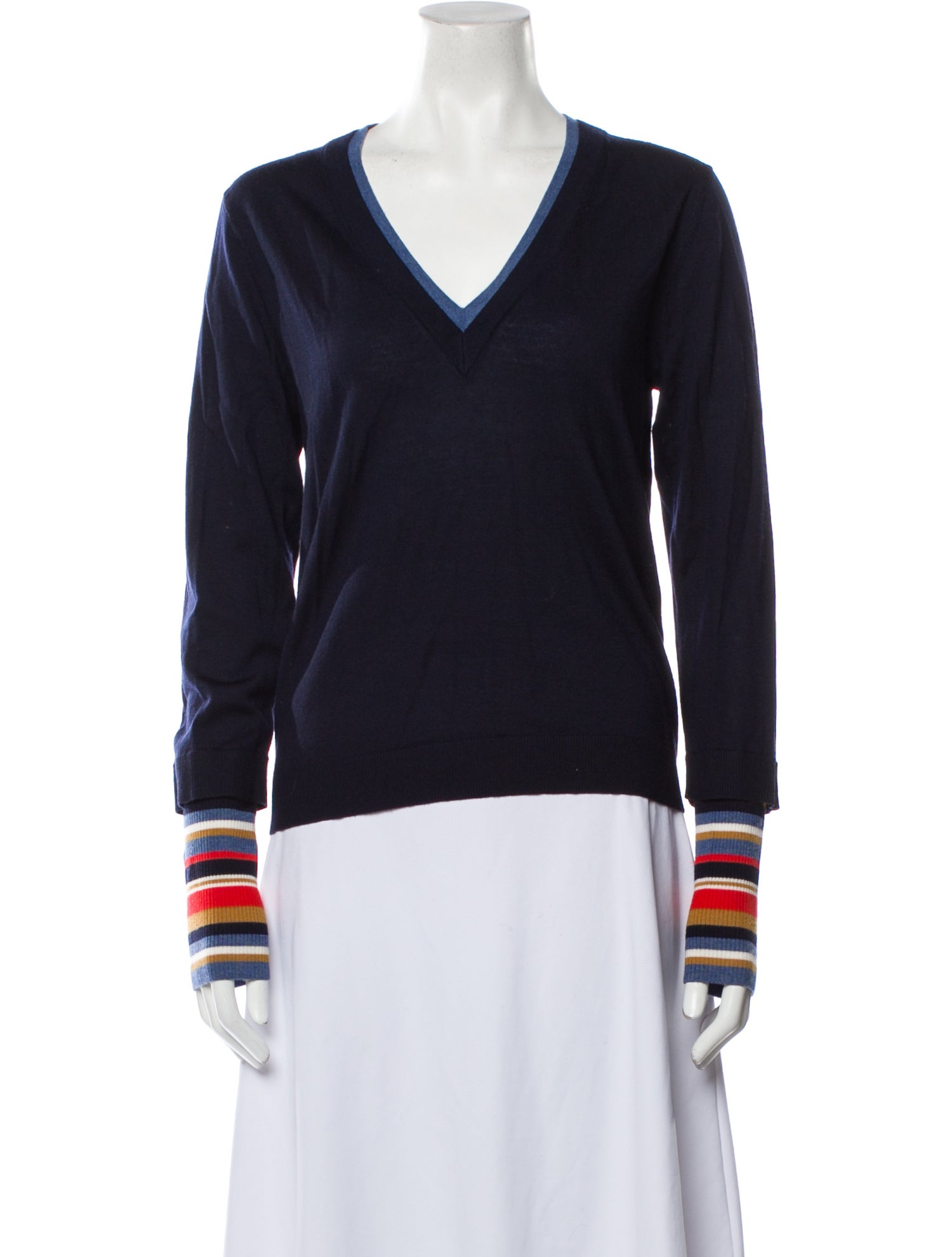 Veronica Beard Merino Wool Striped Sweater