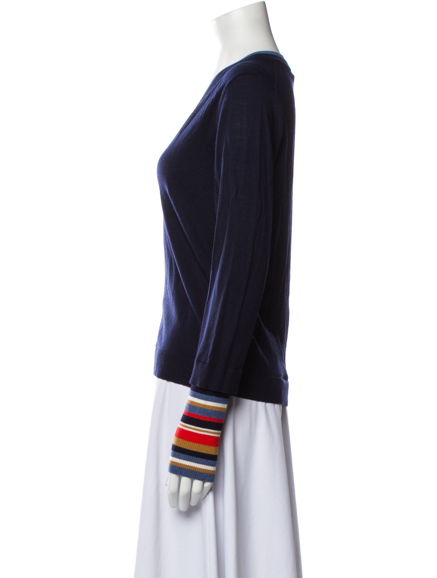 Veronica Beard Merino Wool Striped Sweater