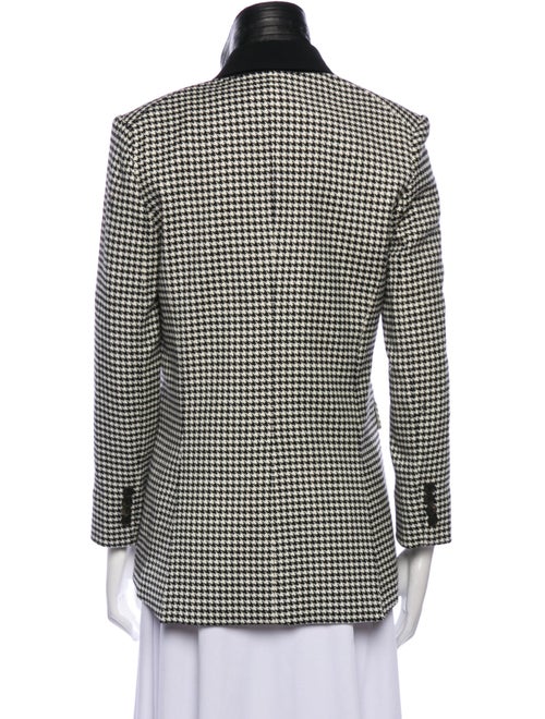 Veronica Beard Leather Houndstooth Print Evening Jacket