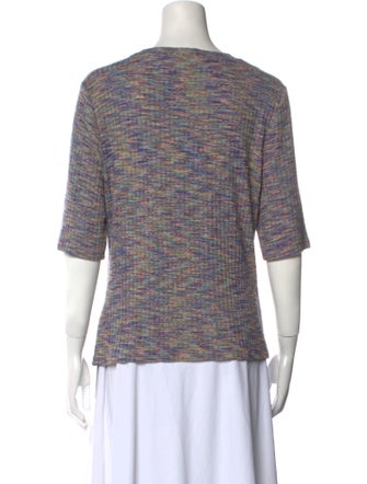 Veronica Beard Striped Scoop Neck Sweater