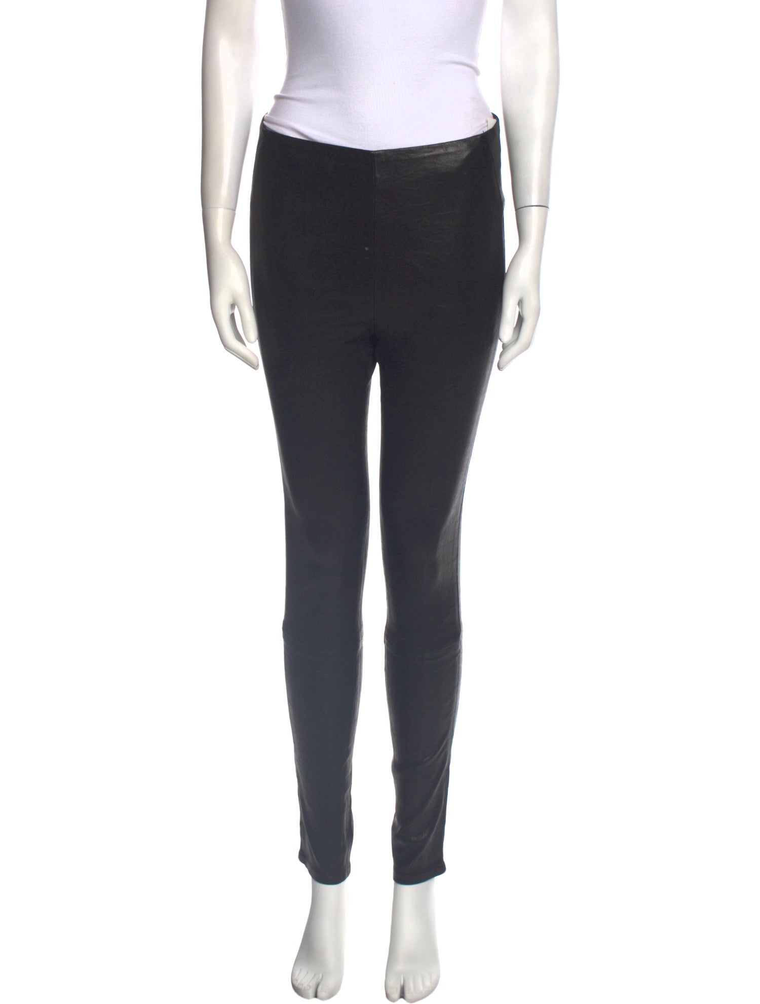 Veronica Beard Lamb Leather Skinny Leg Pants