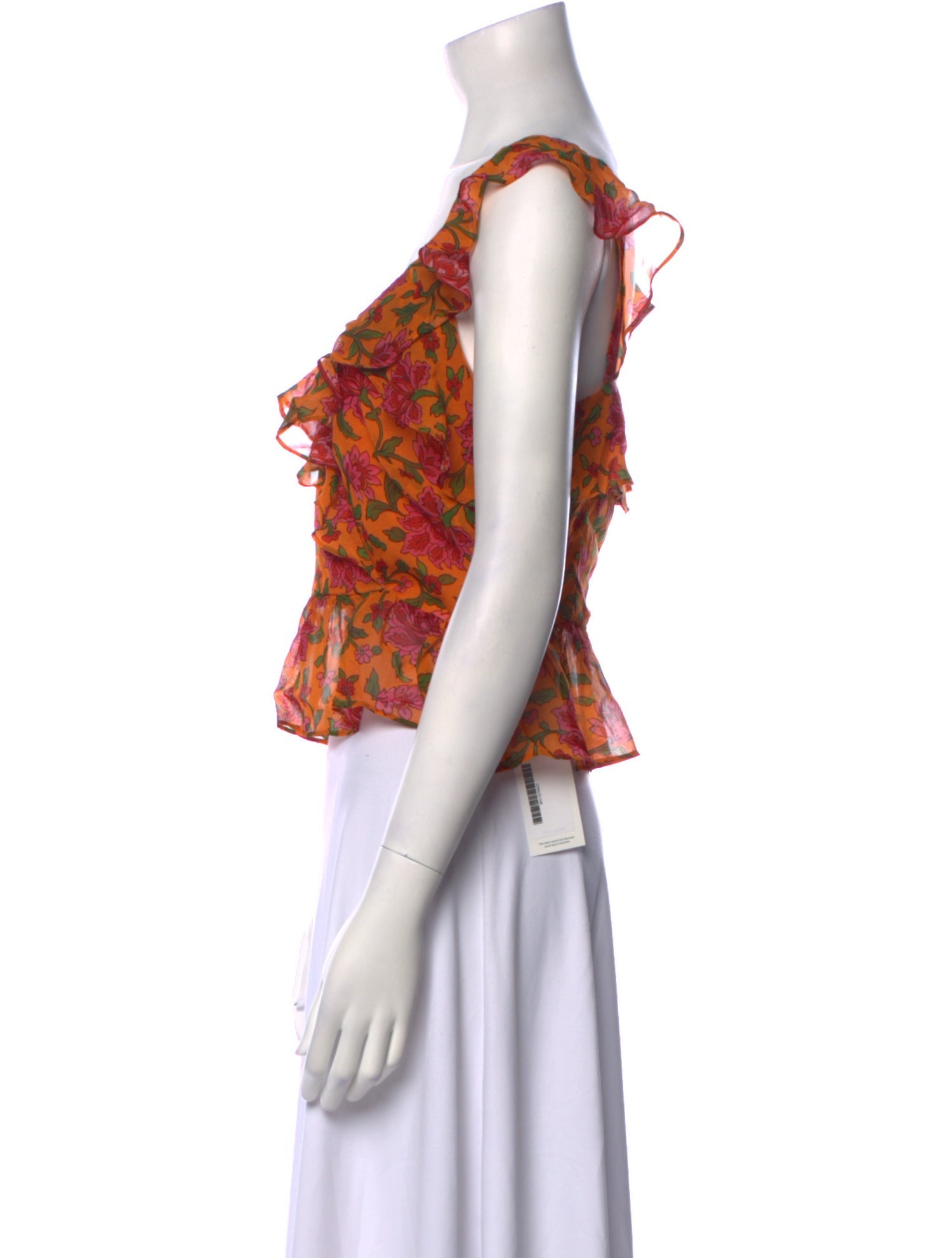 Veronica Beard Silk Floral Print Crop Top w/ Tags