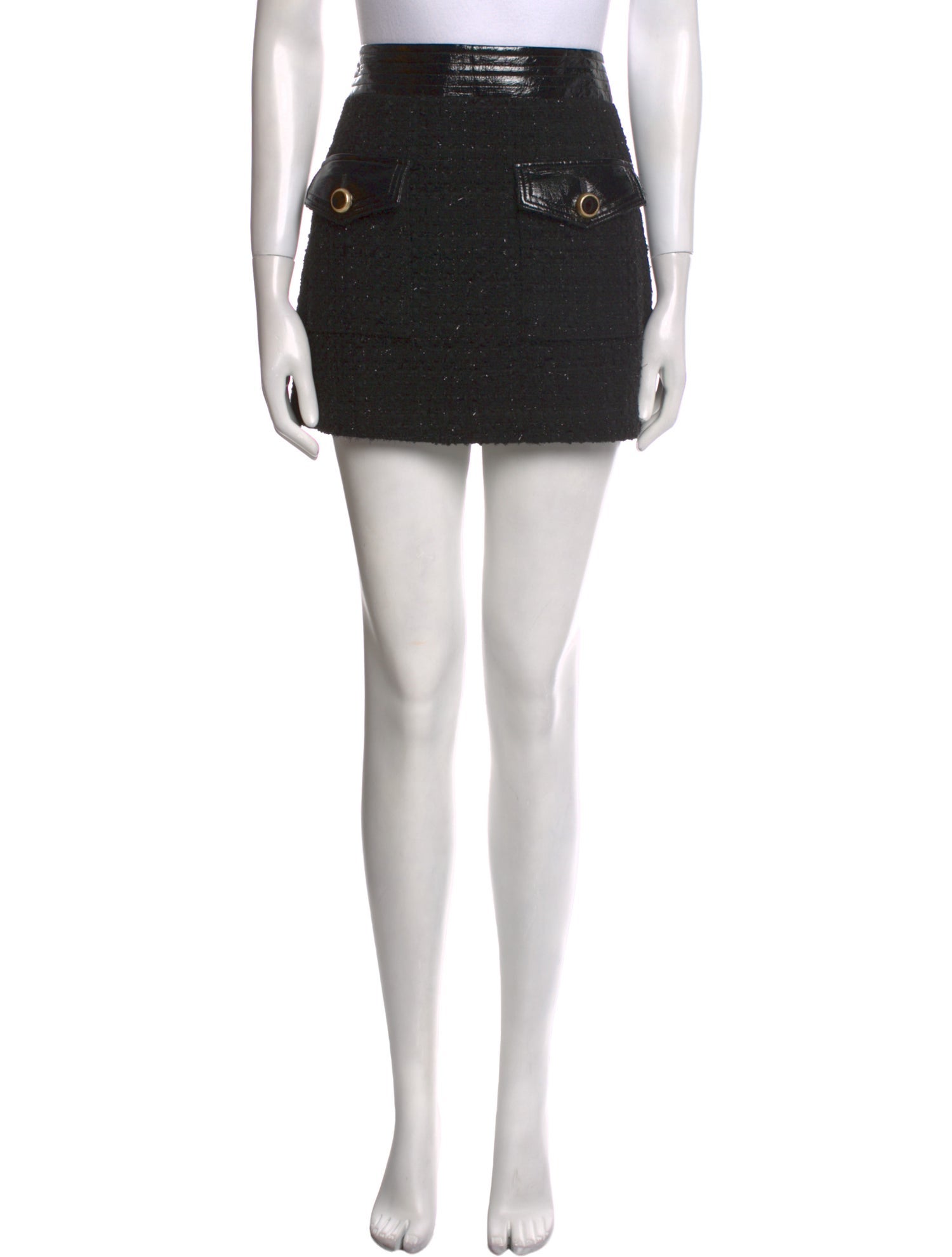 Veronica Beard Glitter Accents Mini Skirt Black Skirts, Clothing