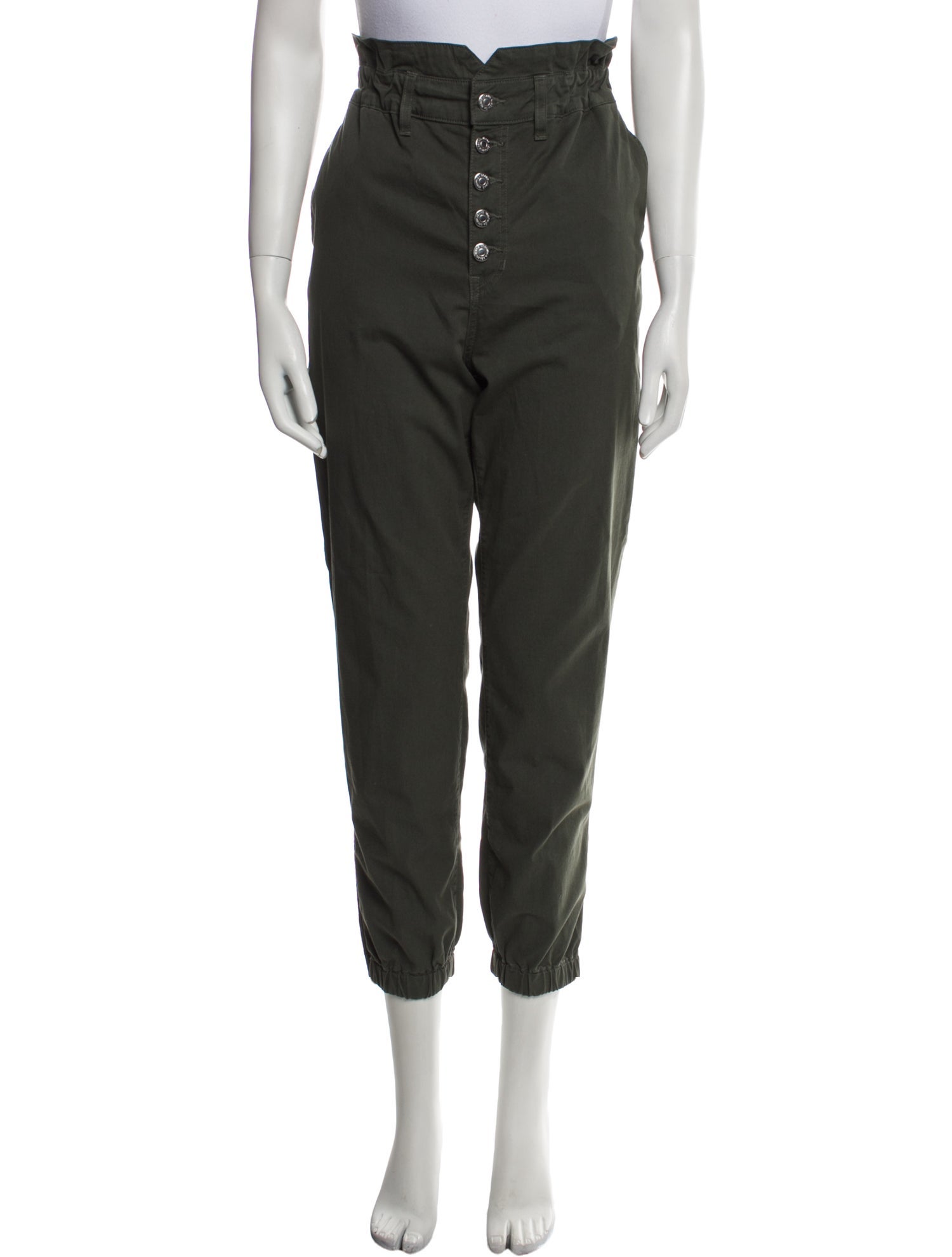 Veronica Beard Skinny Leg Pants Green, 13" Rise Pants, Clothing