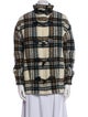 Veronica Beard Wool Plaid Print Peacoat