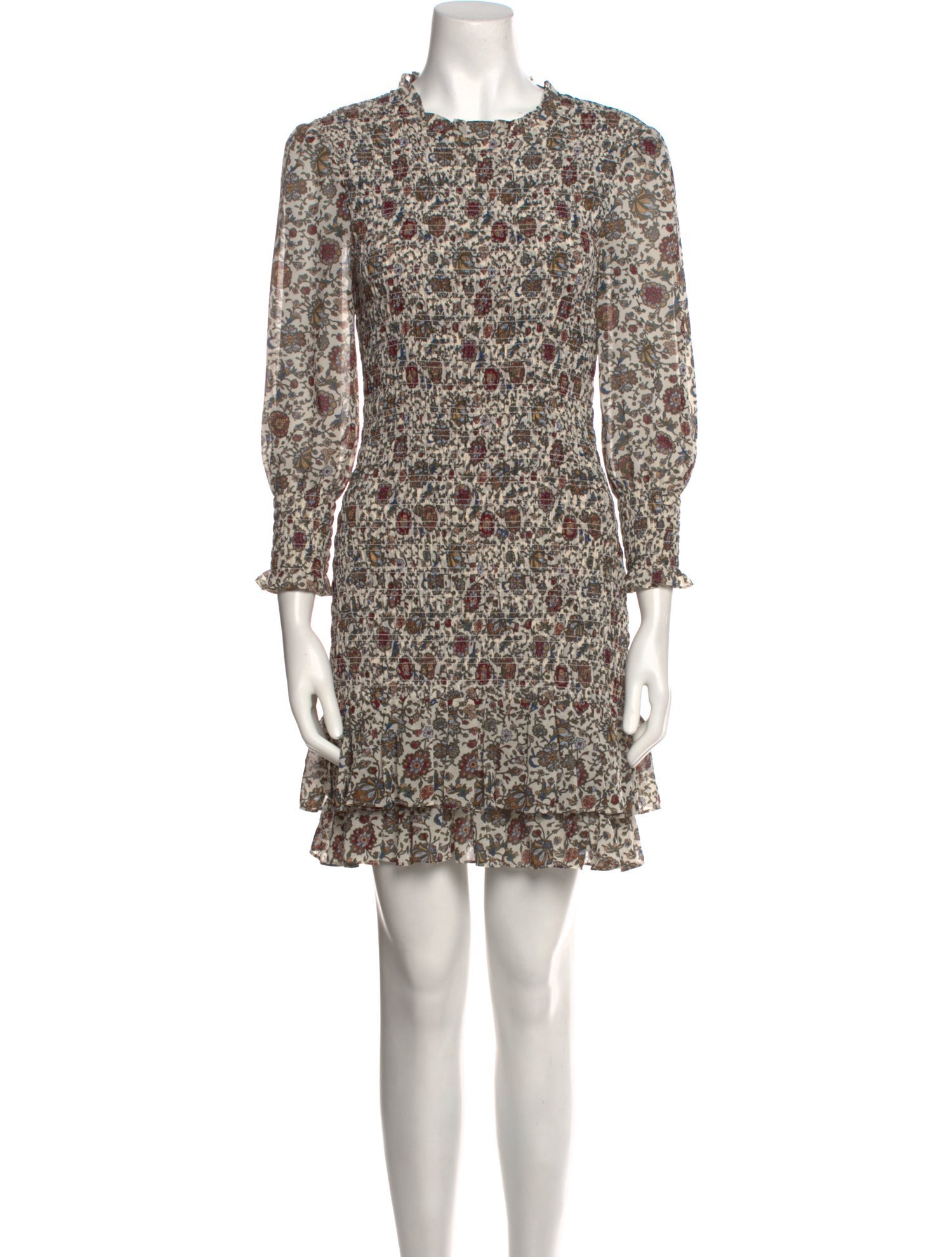 Veronica Beard Floral Print Mini Dress