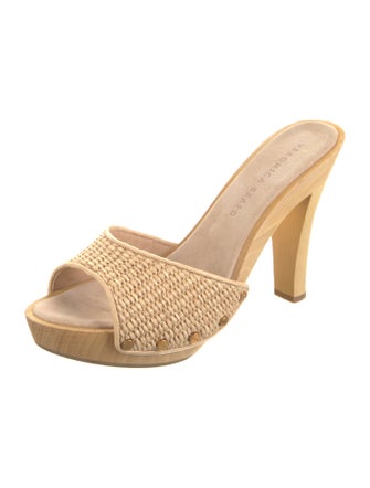 Veronica Beard Straw Slides