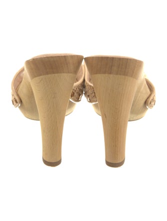 Veronica Beard Straw Slides