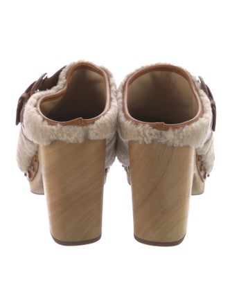 Veronica Beard Faux Fur Fur Trim Mules
