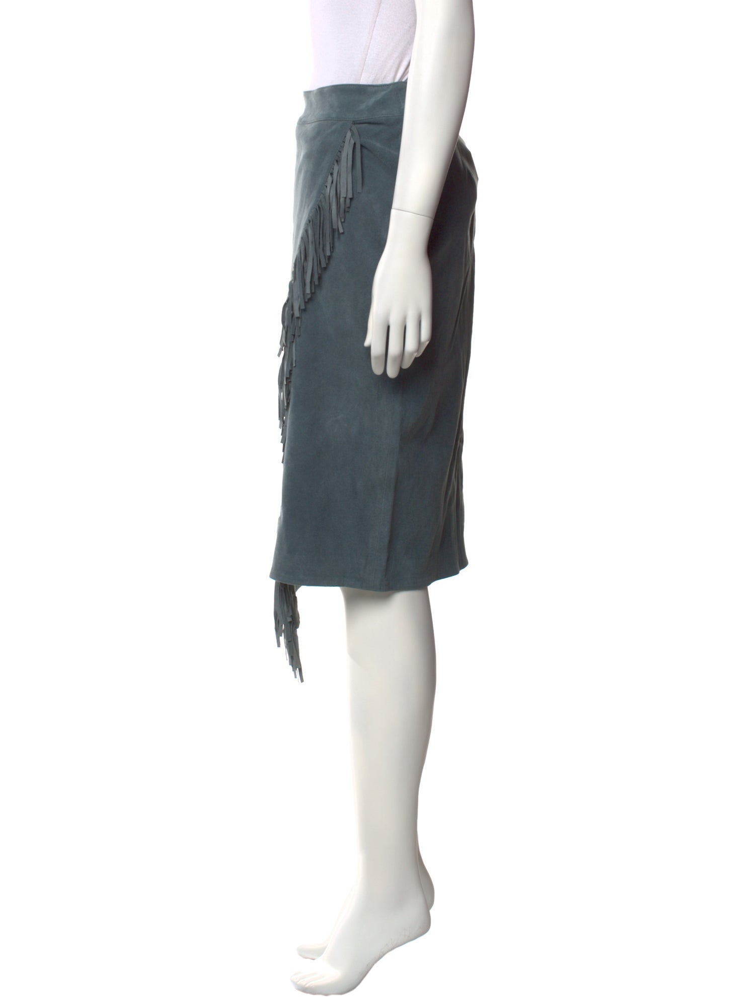 Veronica Beard Lambskin Knee-Length Skirt