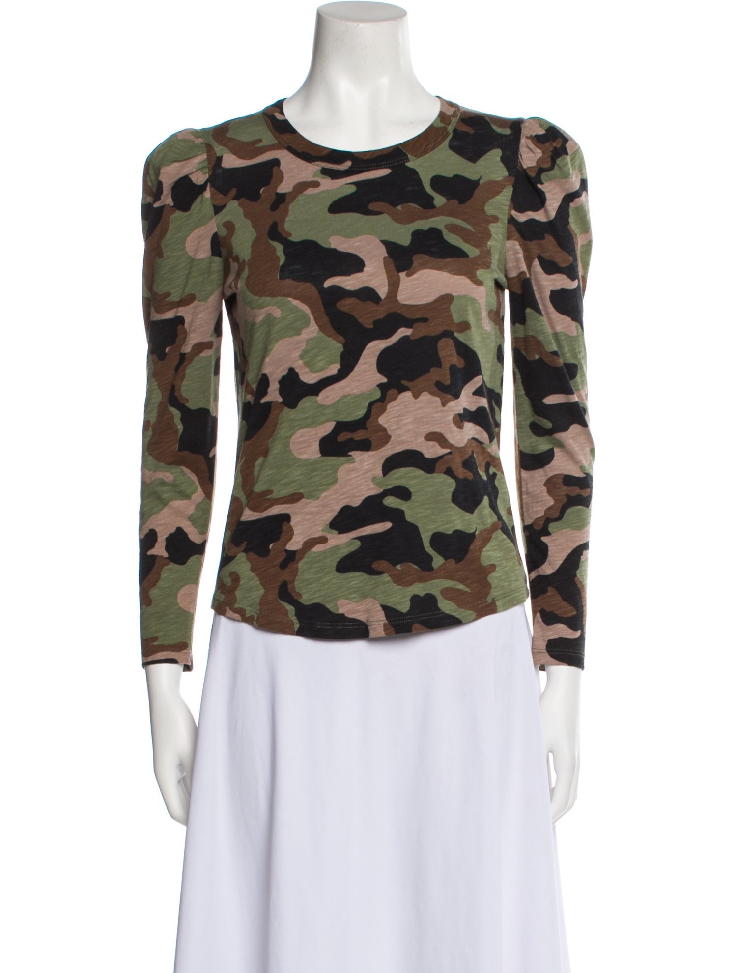 Veronica Beard Printed Crew Neck Top