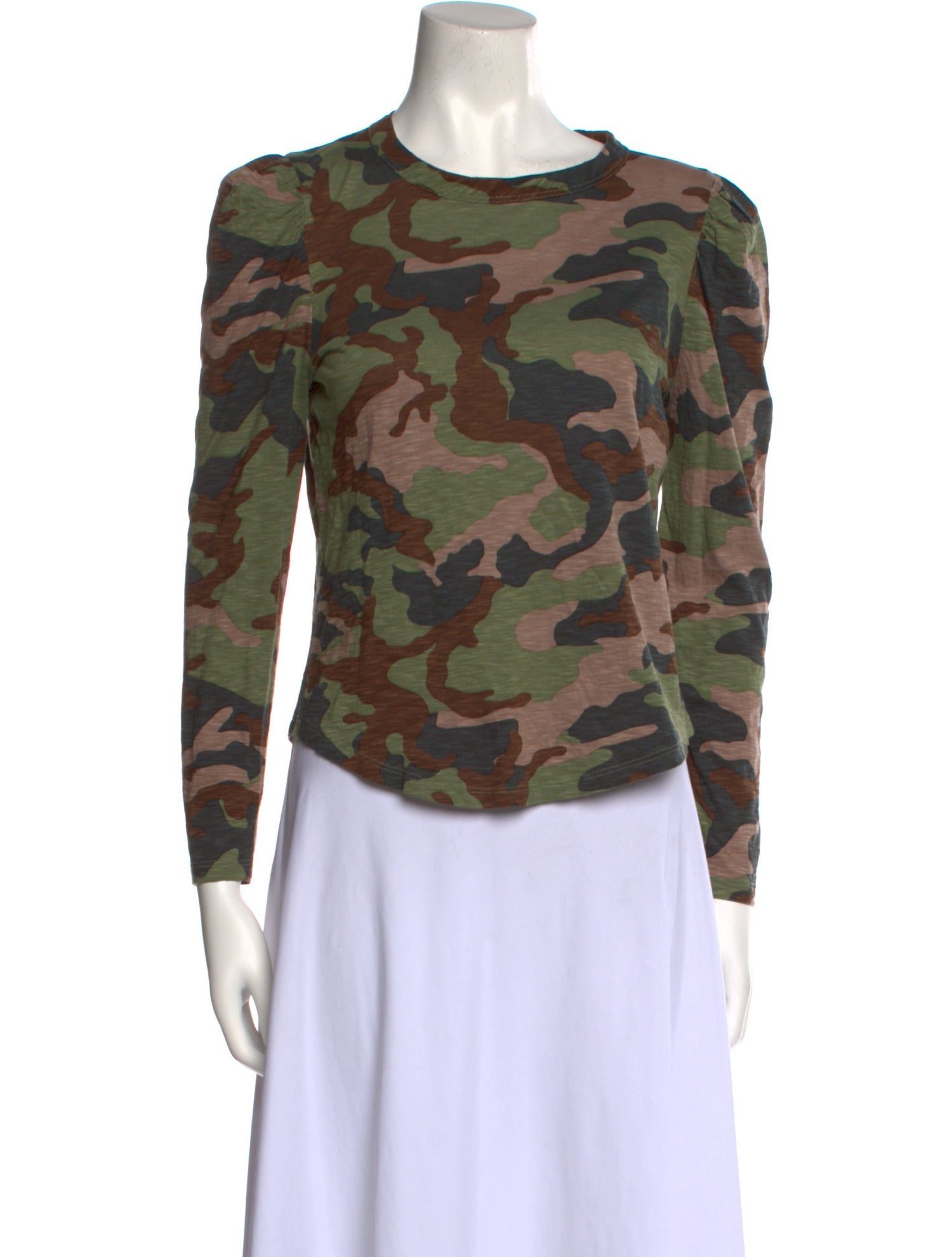 Veronica Beard Printed Crew Neck Top