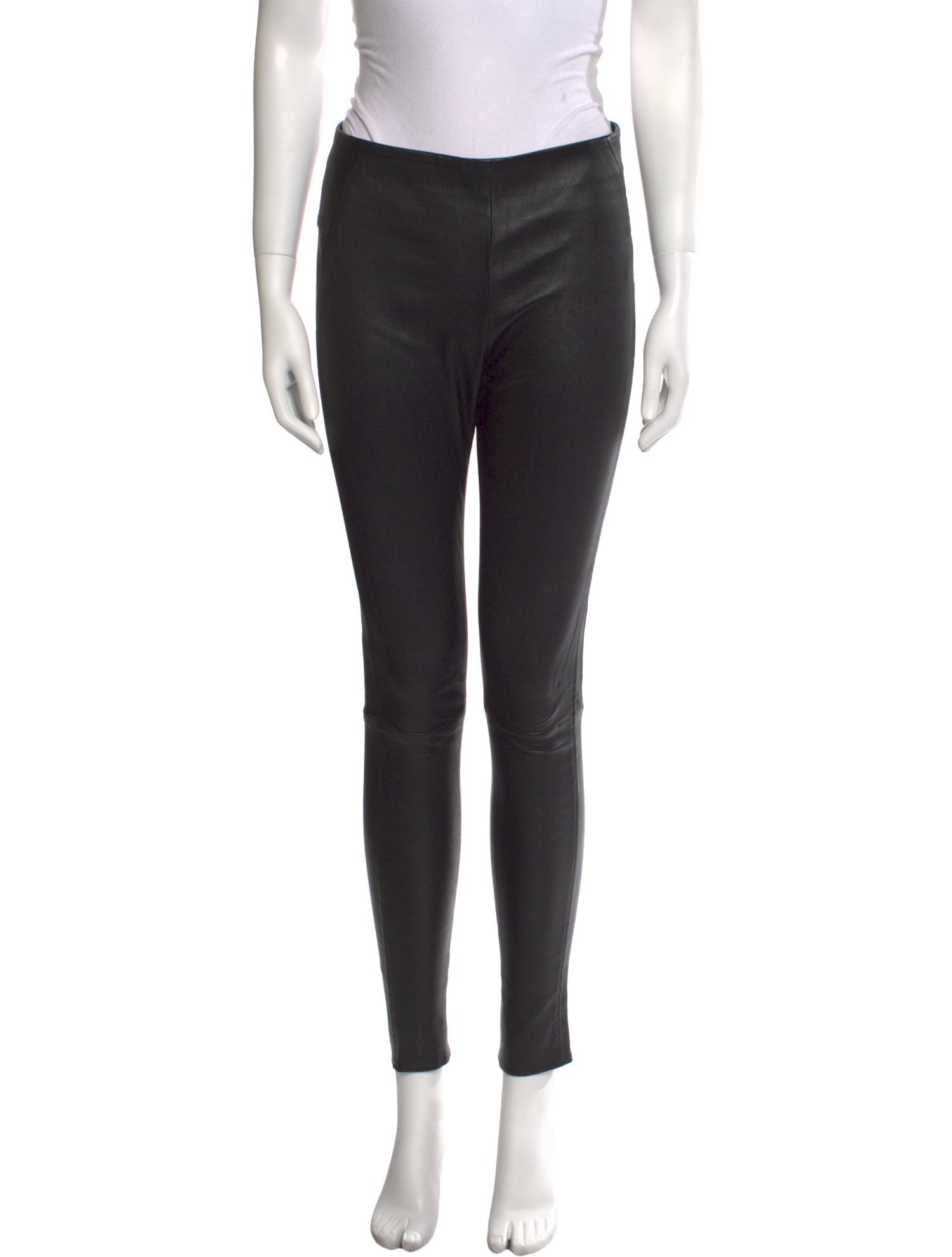 Veronica Beard Lamb Leather Skinny Leg Pants