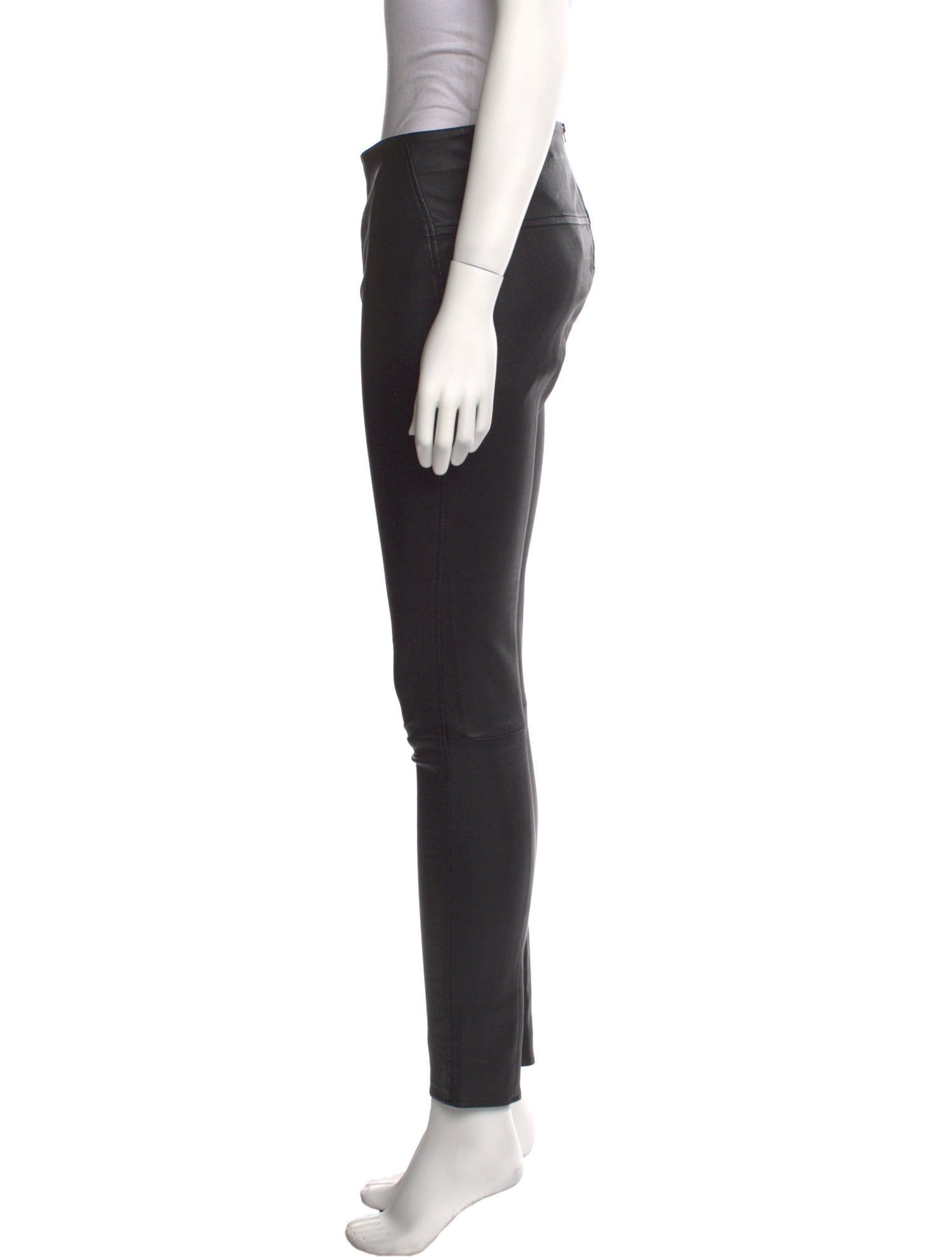 Veronica Beard Lamb Leather Skinny Leg Pants
