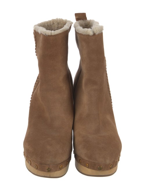 Veronica Beard Suede Whipstitch Trim Boots