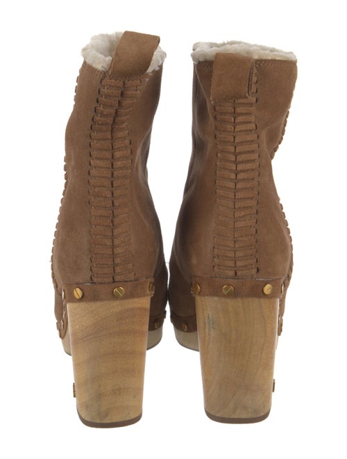 Veronica Beard Suede Whipstitch Trim Boots