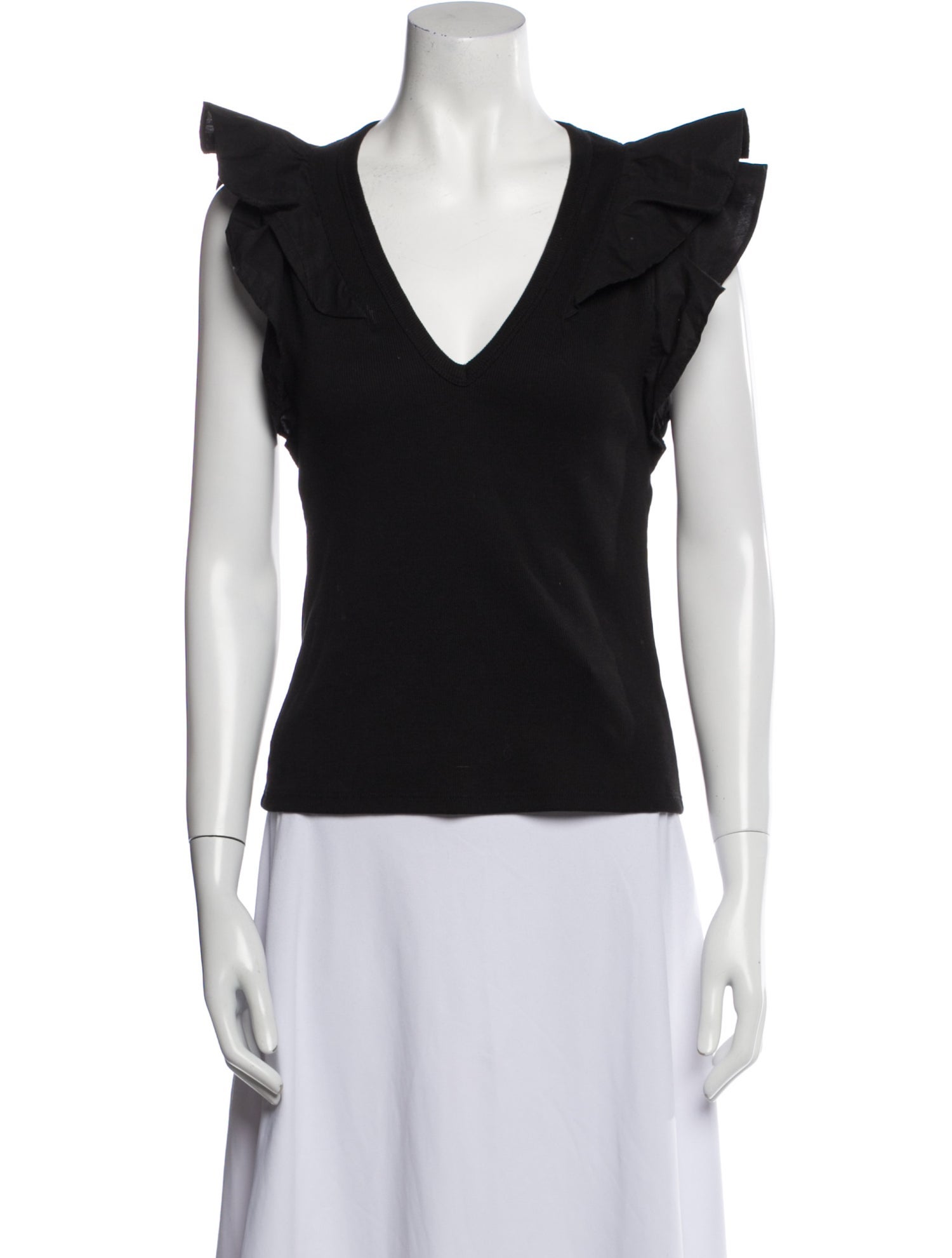 Veronica Beard V-Neck Sleeveless Blouse