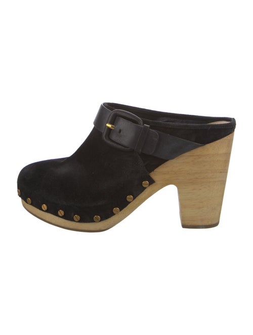 Veronica Beard Suede Studded Accents Mules