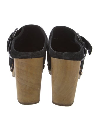 Veronica Beard Suede Studded Accents Mules