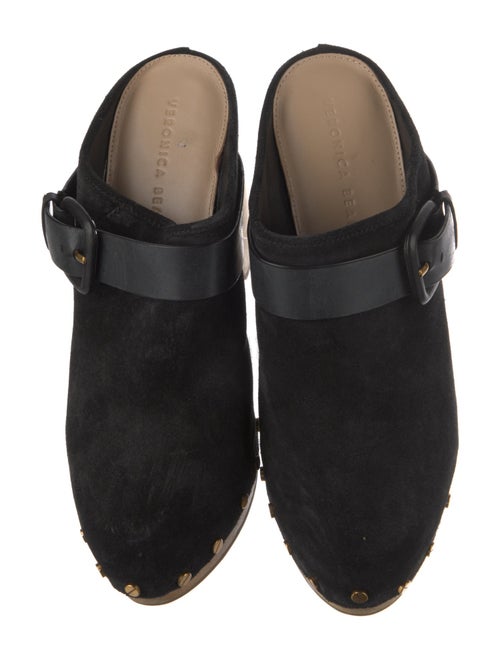 Veronica Beard Suede Studded Accents Mules