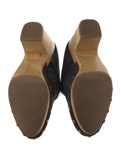 Veronica Beard Suede Studded Accents Mules