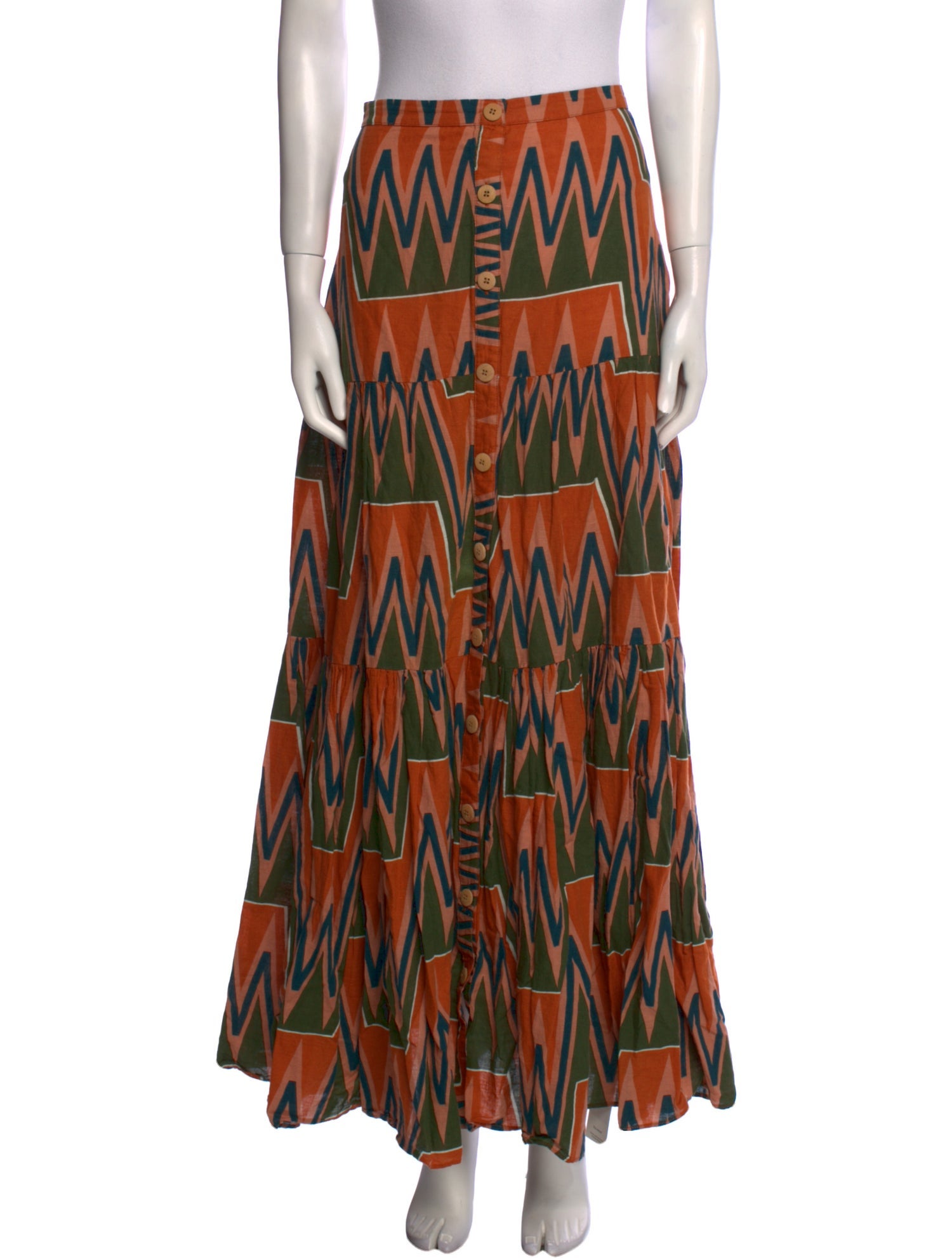 Veronica Beard Printed Long Skirt