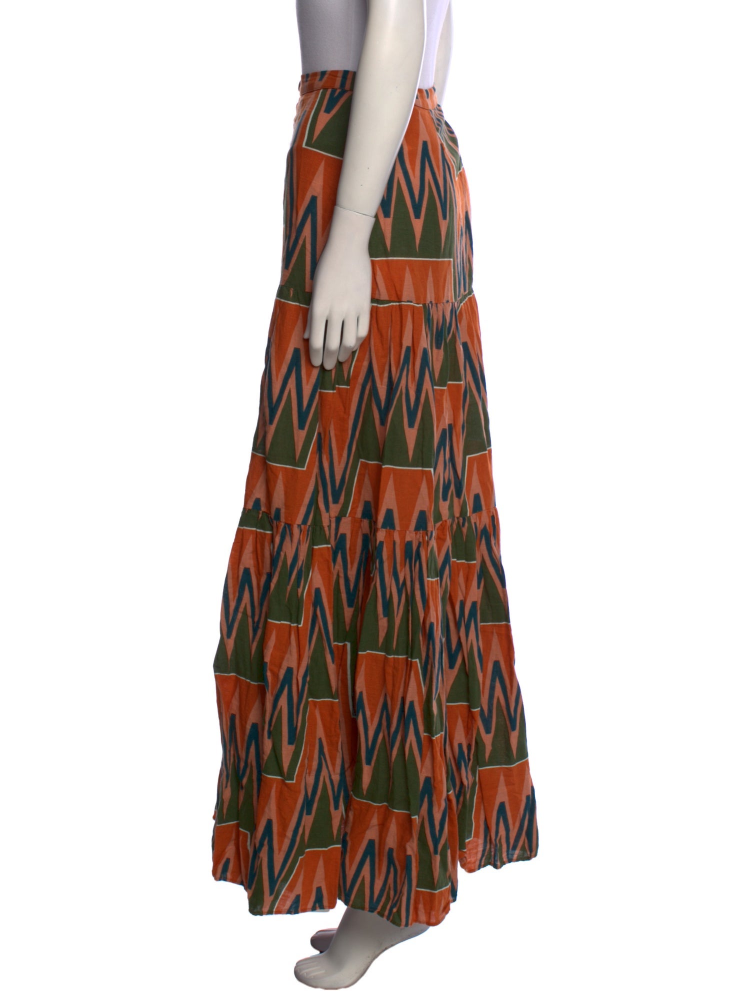Veronica Beard Printed Long Skirt