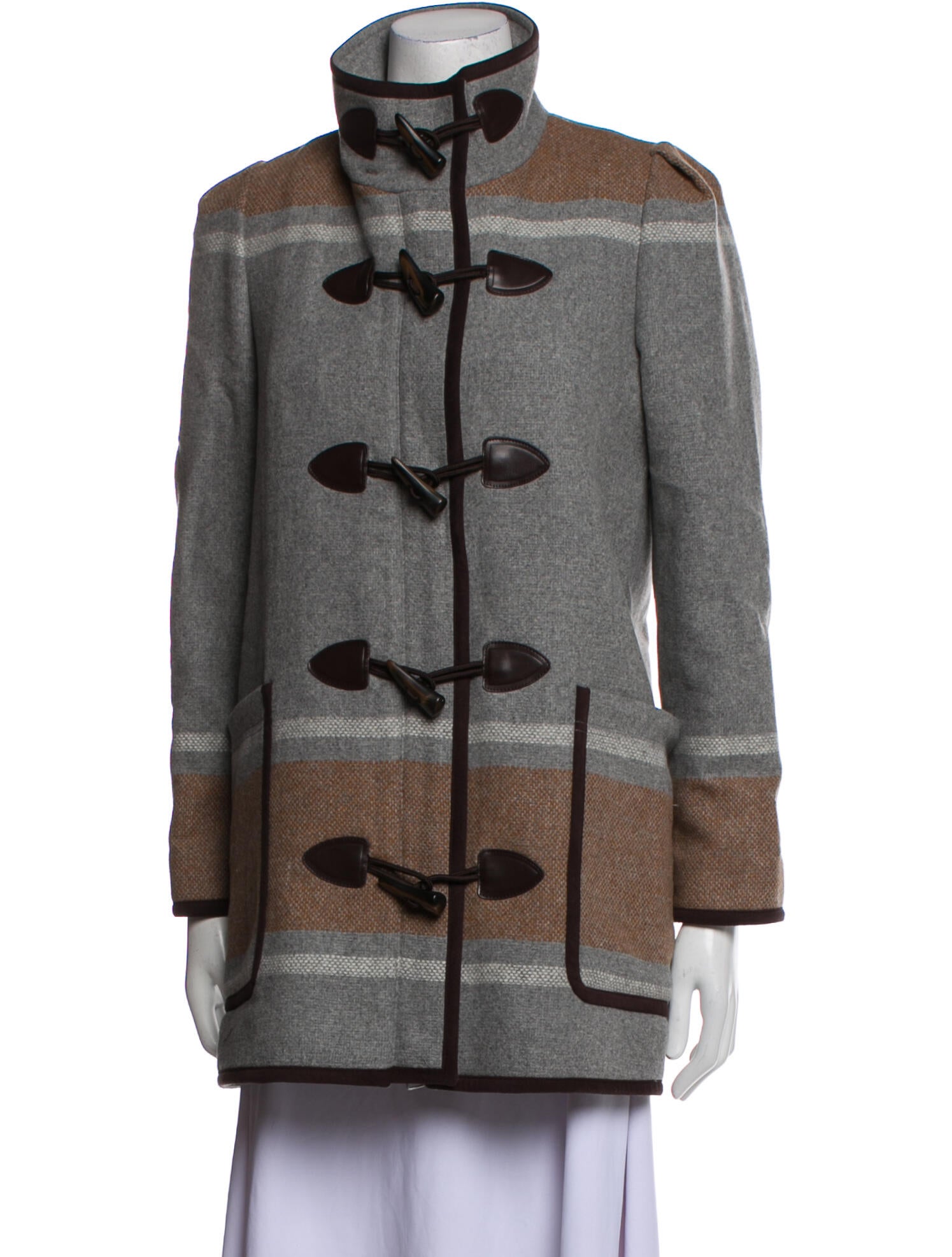 Veronica Beard Colorblock Pattern Coat