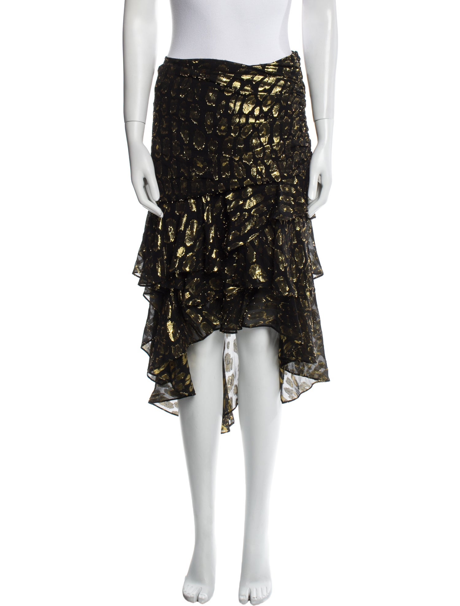 Veronica Beard Printed Midi Length Skirt