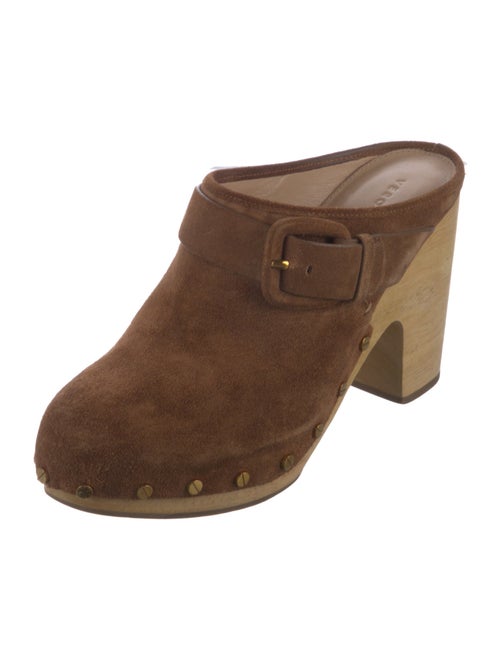 Veronica Beard Suede Studded Accents Mules