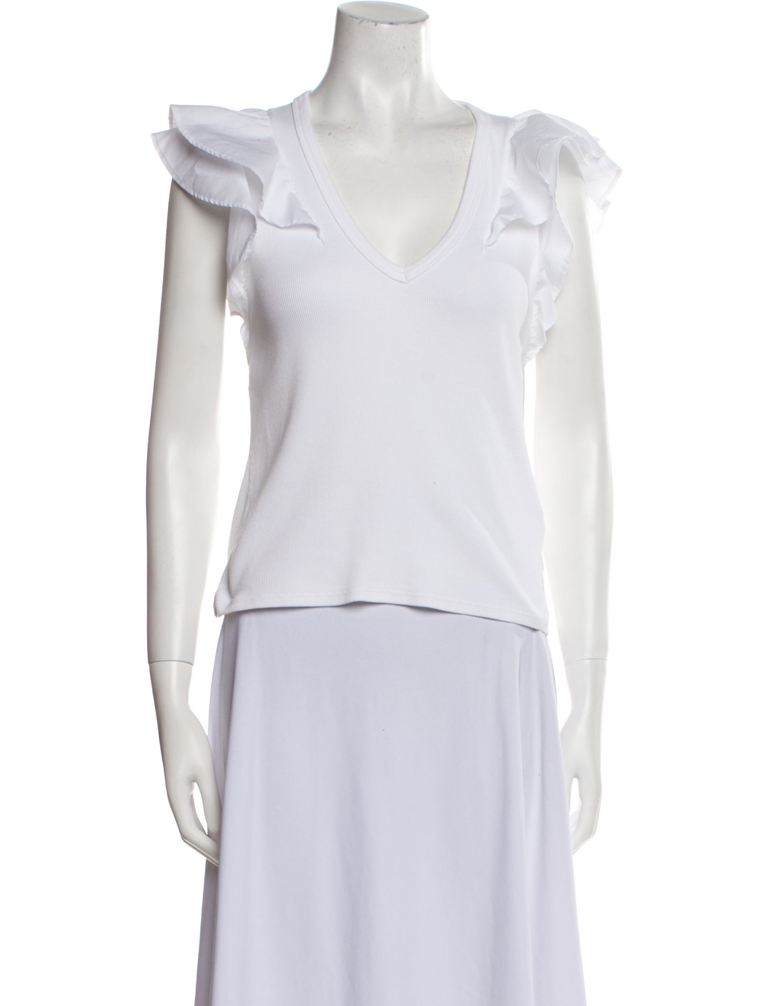 Veronica Beard V-Neck Short Sleeve T-Shirt