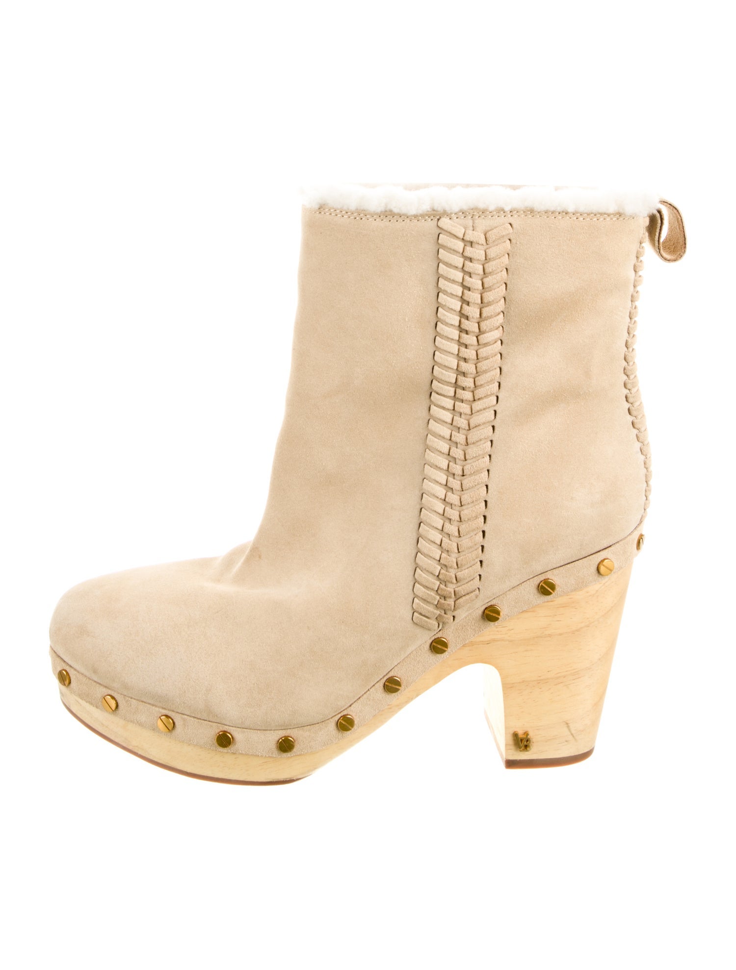 Veronica Beard Suede Studded Accents Boots