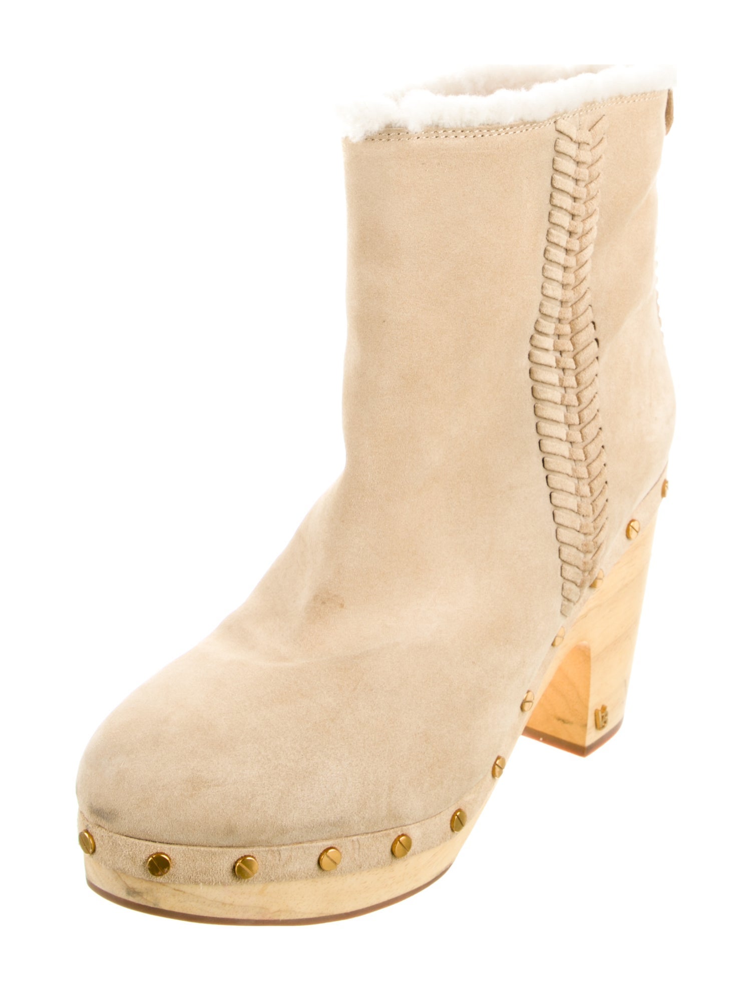 Veronica Beard Suede Studded Accents Boots