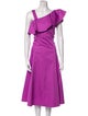 Veronica Beard One-Shoulder Long Dress