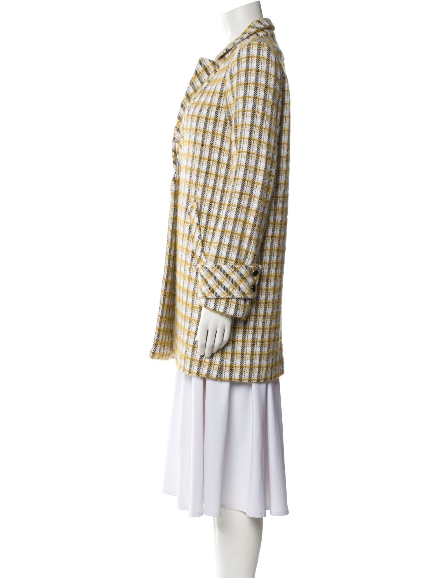 Veronica Beard Plaid Print Coat