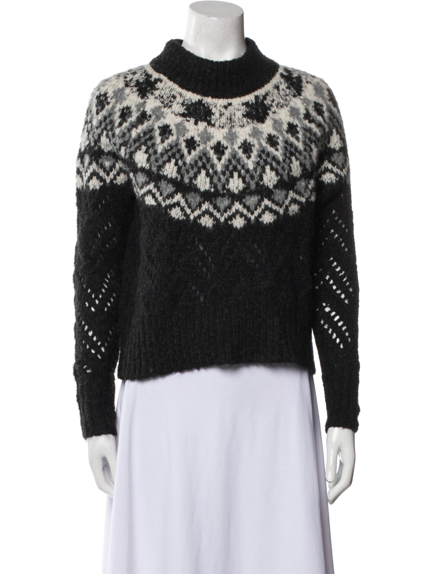 Veronica Beard Printed Turtleneck Sweater