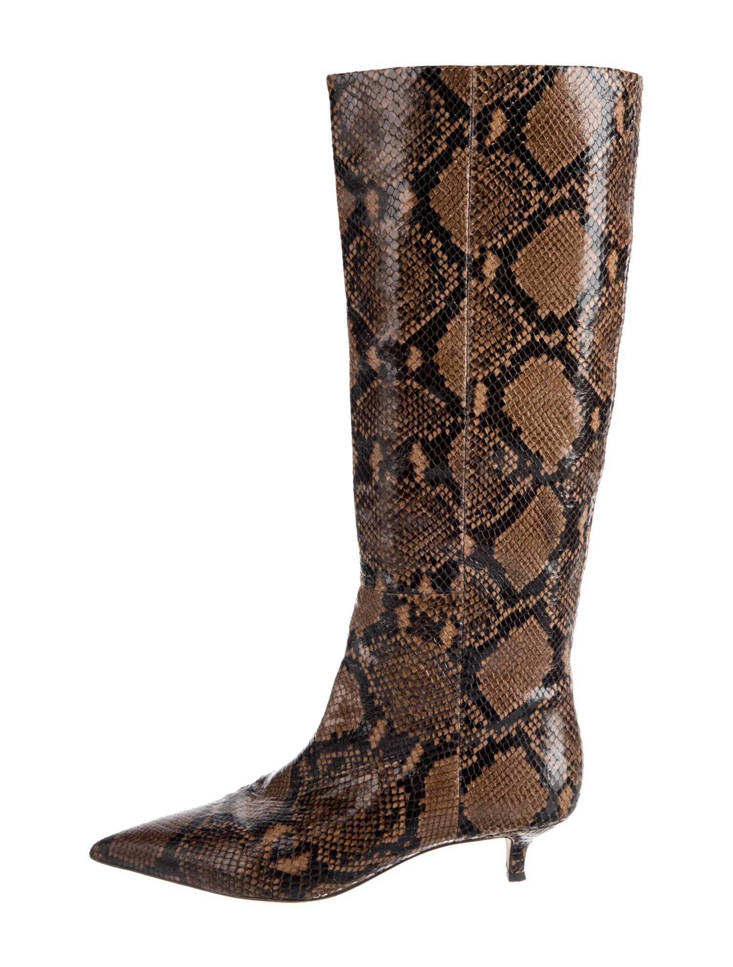 Veronica Beard Leather Animal Print Boots