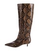 Veronica Beard Leather Animal Print Boots