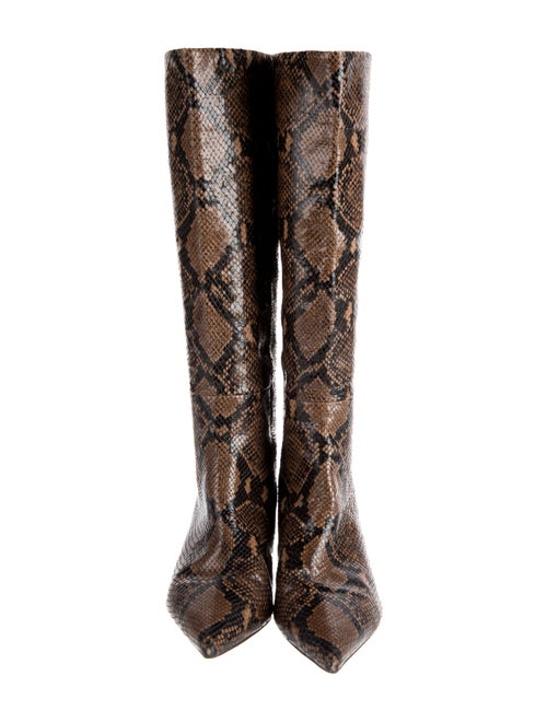 Veronica Beard Leather Animal Print Boots