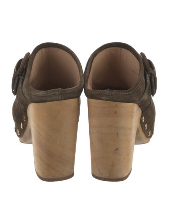 Veronica Beard Suede Studded Accents Slides