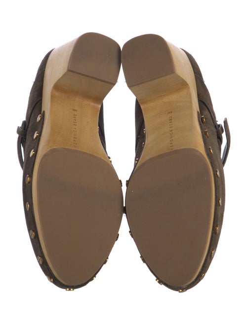 Veronica Beard Suede Studded Accents Mules