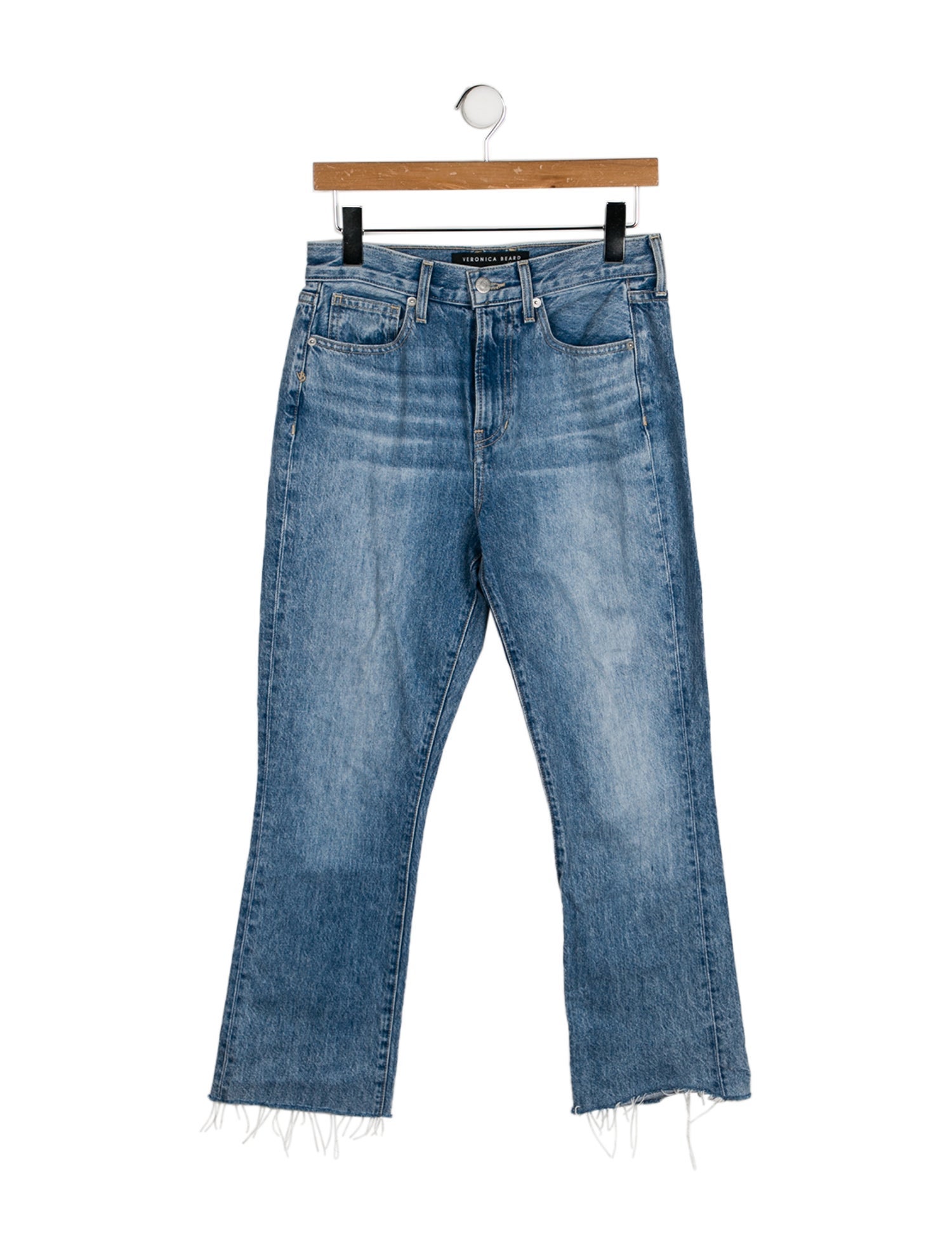 Veronica Beard High-Rise Straight Leg Jeans