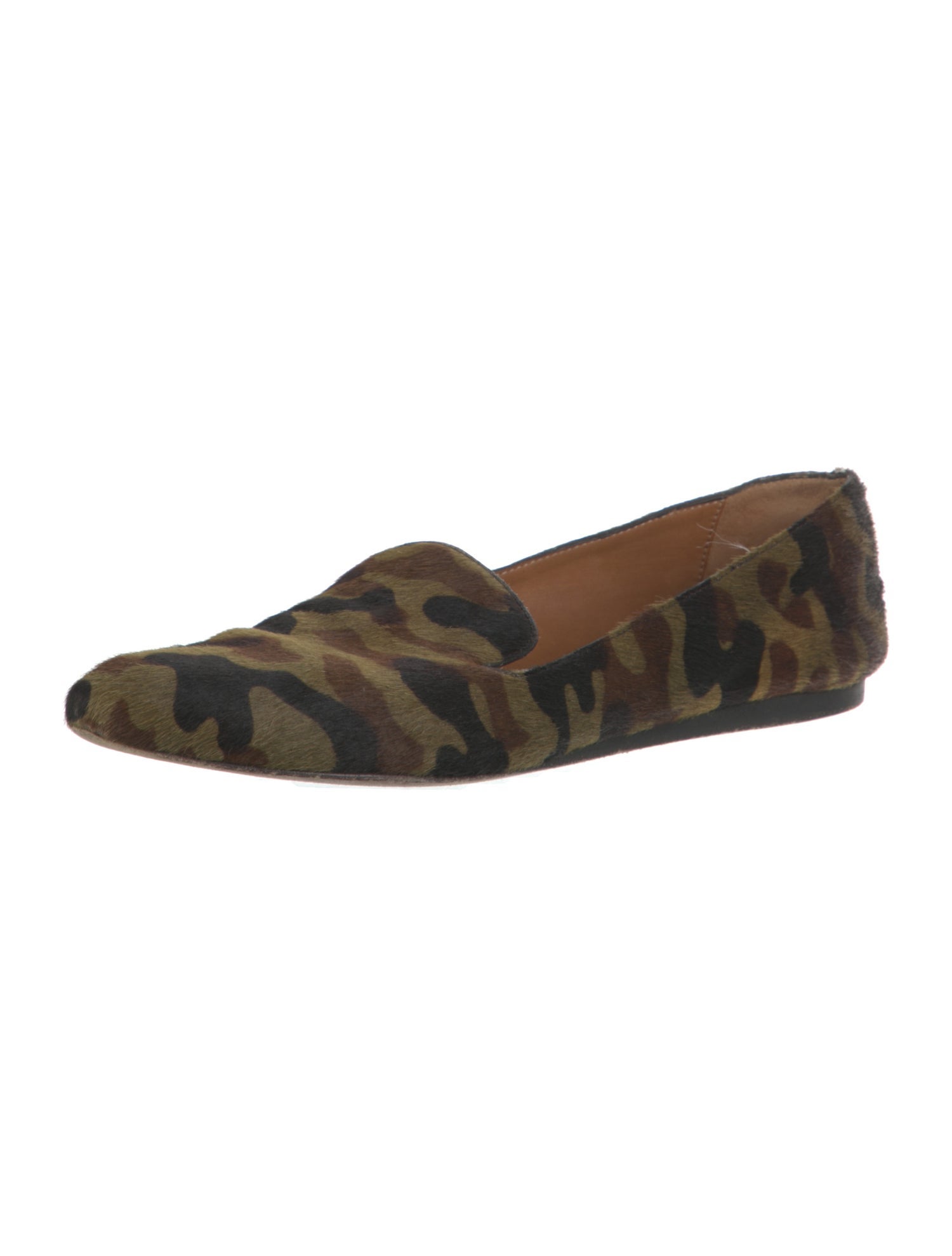 Veronica Beard Ponyhair Printed Loafers