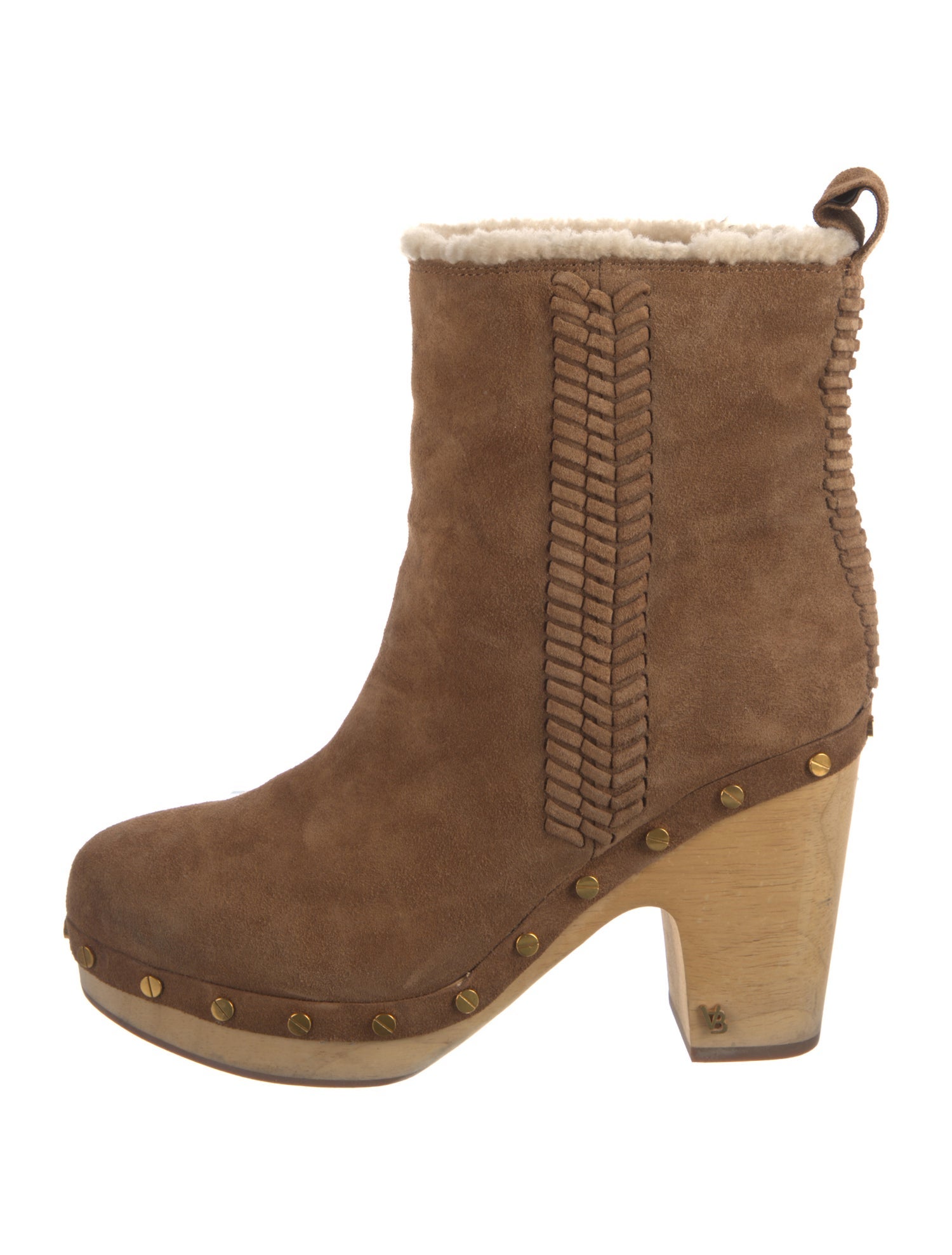 Veronica Beard Suede Studded Accents Boots