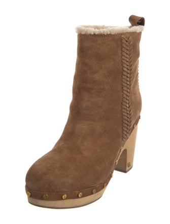 Veronica Beard Suede Studded Accents Boots