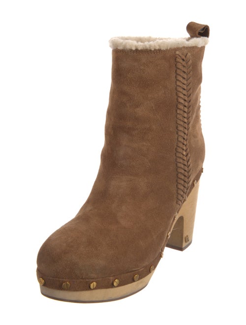 Veronica Beard Suede Studded Accents Boots