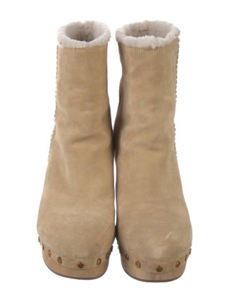 Veronica Beard Suede Studded Accents Boots