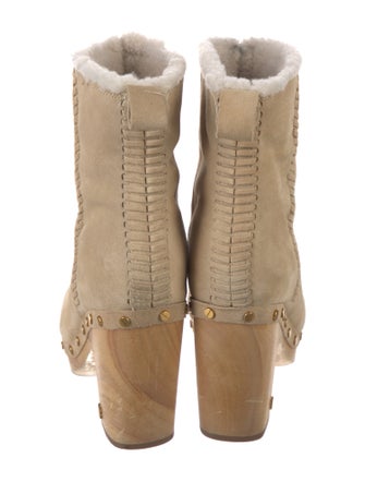 Veronica Beard Suede Studded Accents Boots