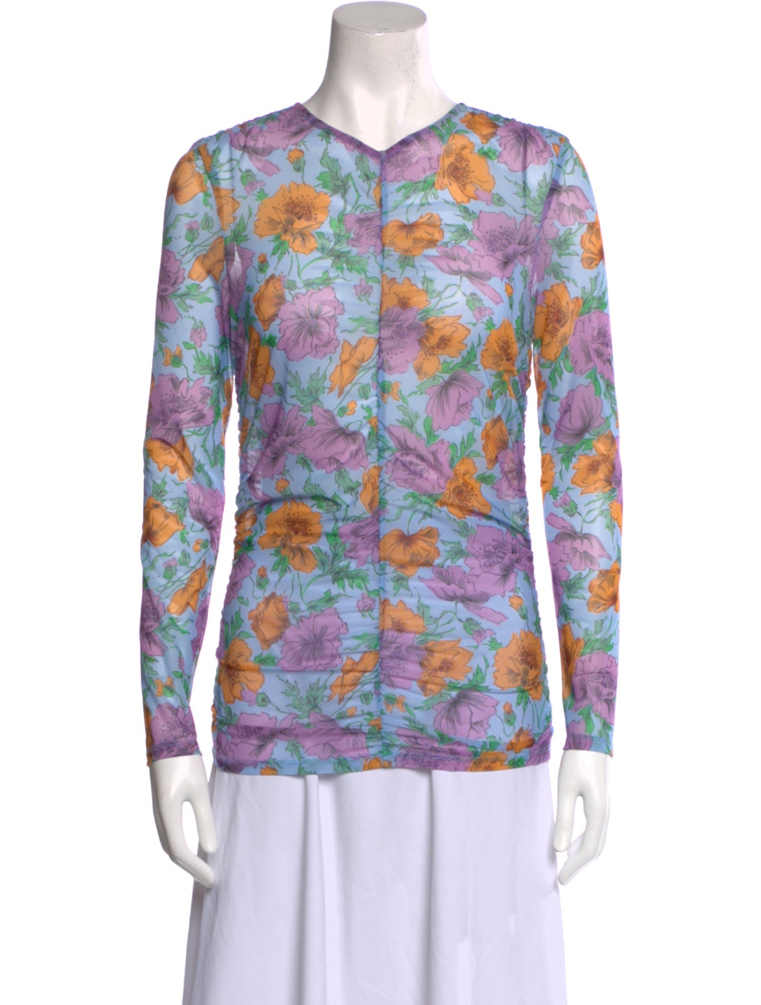 Veronica Beard Printed Crew Neck Top w/ Tags