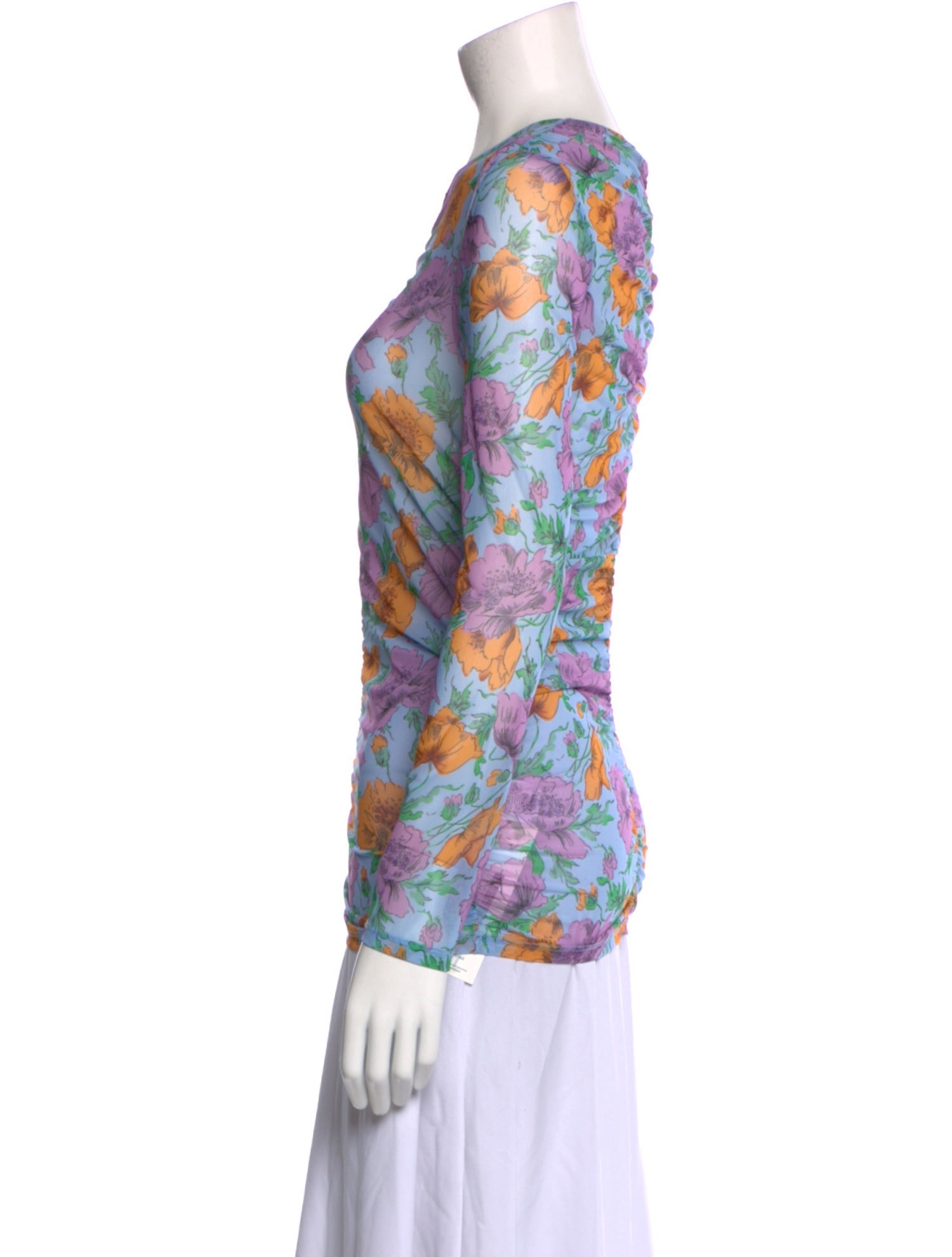 Veronica Beard Printed Crew Neck Top w/ Tags